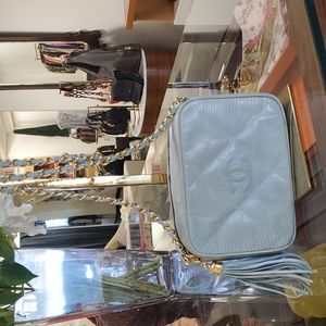 Chanel Cc Logo Tassel Small Vintage Lambskin Leather Shoulder Bag